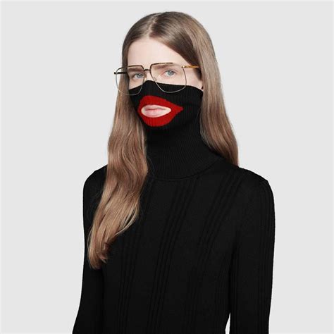 gucci black face balaclava sweater|wool balaclava jumper Gucci.